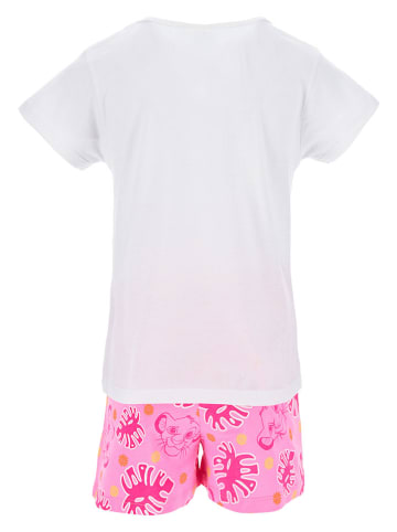 Disney König der Löwen Pyjama "ROI Lion" in Weiß/ Rosa