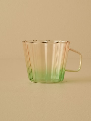 BELLA MAISON Teeglas in Grün/ Rosa - 340 ml