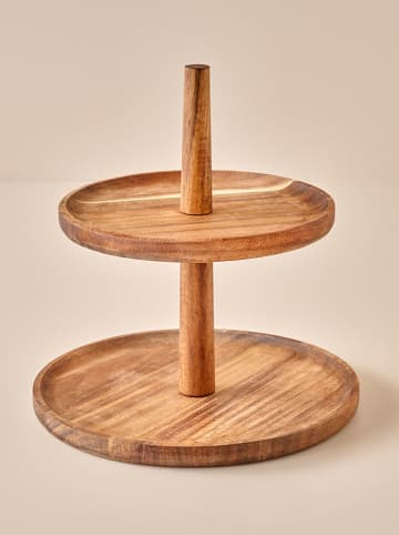 BELLA MAISON Etagere "Elara" in Braun - (H)23 x  Ø 23 cm
