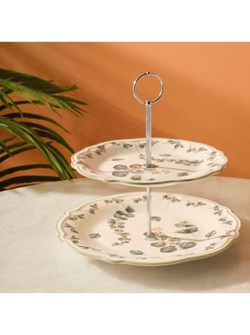 BELLA MAISON Etagere "Ocaliptus" in Grün/ Weiß - Ø 25 cm