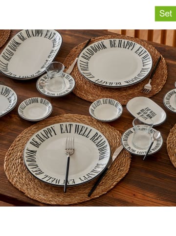 BELLA MAISON 26-delig ontbijtservies "Book Lovers" zwart/wit