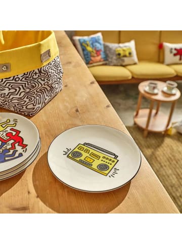 BELLA MAISON Talerz śniadaniowy "Keith Haring" w kolorze złoto-żółtym - Ø 19 cm