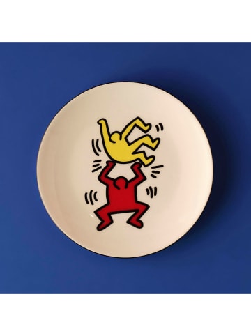 BELLA MAISON Talerz śniadaniowy "Keith Haring" ze wzorem - Ø 19 cm