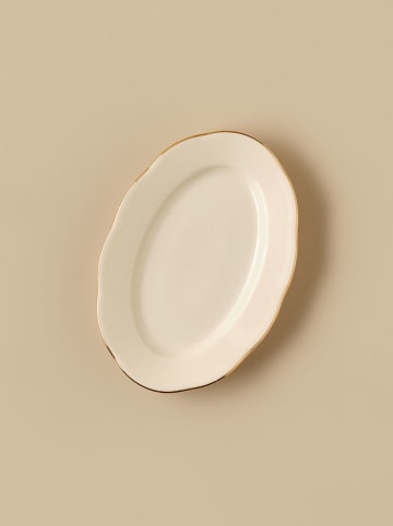 BELLA MAISON Servierplatte in Weiß/ Gold - (B)29 cm
