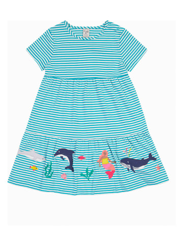 Frugi Sukienka w kolorze błękitnym ze wzorem