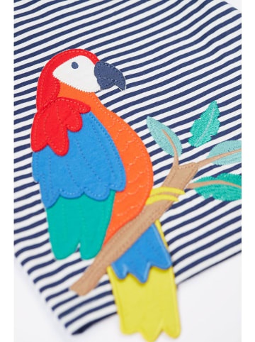 Frugi 2-delige outfit "Parrot" donkerblauw/wit/turquoise