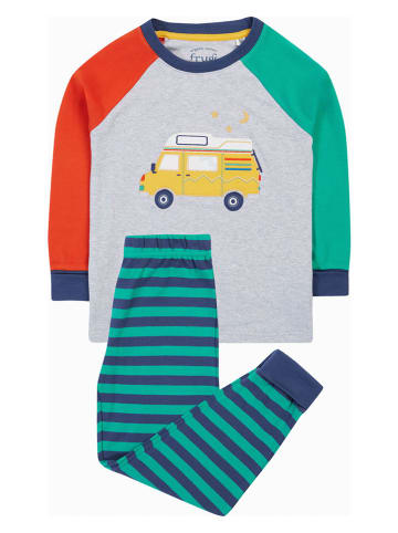 Frugi Pyjama "Jamie Jim Jams" in Grau/ Bunt
