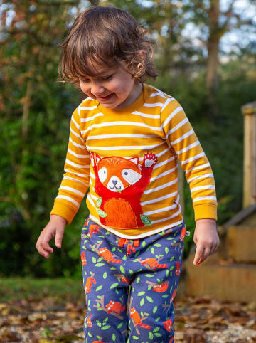 Frugi Longsleeve in Gelb/ Weiß