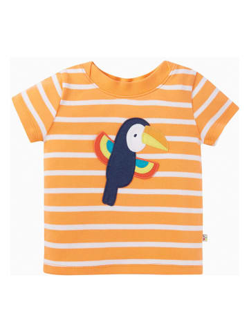 Frugi Koszulka w kolorze pomarańczowo-białym