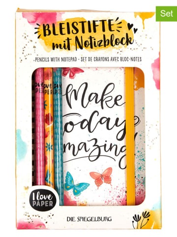 Die Spiegelburg 4tlg. Set: Bleistifte mit Notizblock "I love Paper" - ab 6 Jahren