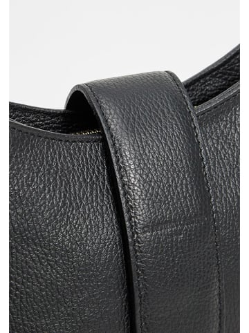 Christian Laurier Leder-Umhängetasche "Jenna" in Schwarz - (B)27 x (H)19 x (T)8 cm