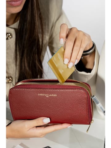Christian Laurier Skórzany portfel "Hania" w kolorze czerwonym - 19 x 9,5 cm
