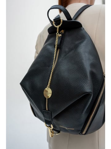 Christian Laurier Leder-Rucksack "Racha" in Schwarz - (B)30 x (H)40 x (T)16 cm