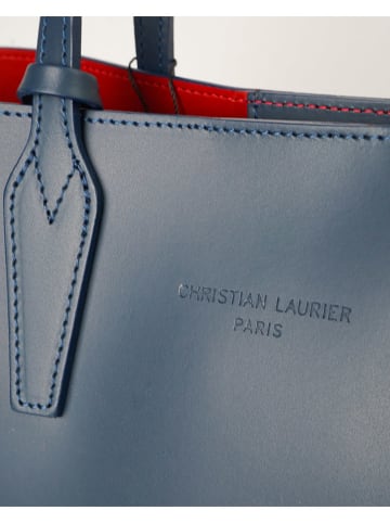 Christian Laurier Leder-Shopper "Feria" in Dunkelblau - (B)42 x (H)28 x (T)13 cm