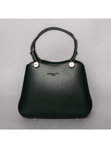 Christian Laurier Leder-Henkeltasche "Esmee" in Dunkelgrün - (B)29 x (H)22 x (T)10 cm