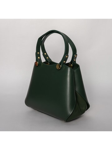 Christian Laurier Leder-Henkeltasche "Esmee" in Dunkelgrün - (B)29 x (H)22 x (T)10 cm