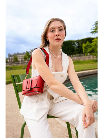Christian Laurier Leder-Schultertasche "Selah" in Rot - (B)22 x (H)13 x (T)6 cm