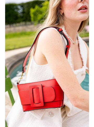 Christian Laurier Leder-Schultertasche "Selah" in Rot - (B)22 x (H)13 x (T)6 cm