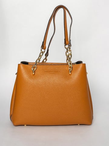 Christian Laurier Leder-Schultertasche "Alya" in Hellbraun - (B)30 x (H)22 x (T)13 cm
