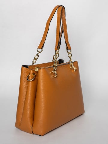 Christian Laurier Leder-Schultertasche "Alya" in Hellbraun - (B)30 x (H)22 x (T)13 cm