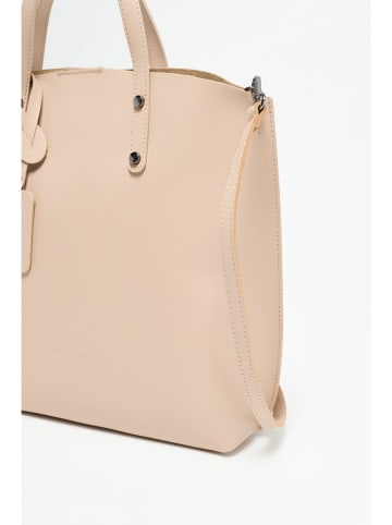 Christian Laurier Leren handtas "Livia" beige - (B)36 x (H)39 x (D)12 cm