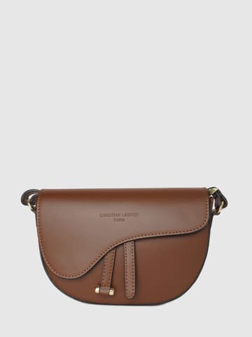 Christian Laurier Leder-Umhängetasche "Kena" in Braun - (B)22 x (H)16 x (T)5 cm