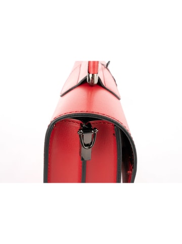 Christian Laurier Leder-Henkeltasche "Milo" in Rot - (B)22 x (H)15 x (T)8 cm