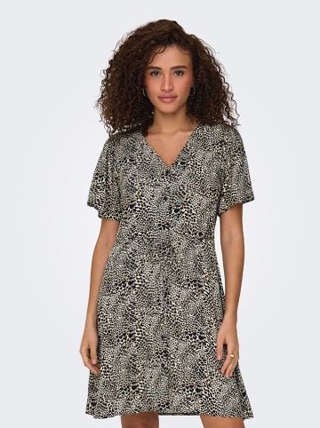 ONLY Kleid in Schwarz/ Hellbraun