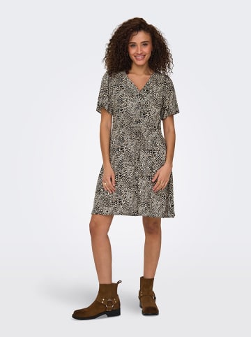 ONLY Kleid in Schwarz/ Hellbraun