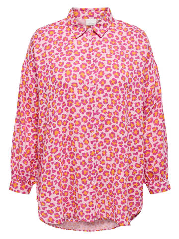 ONLY Carmakoma Bluse in Pink/ Rosa/ Rot
