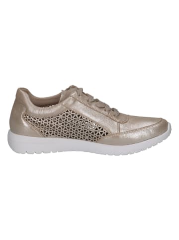 Caprice Leren sneakers goudkleurig