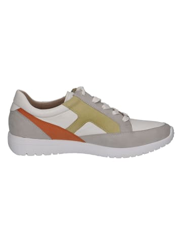 Caprice Leren sneakers grijs/geel