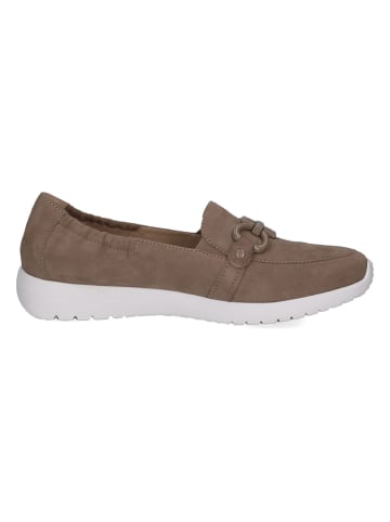 Caprice Leren instappers taupe