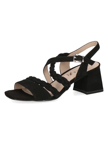 Caprice Leren haksandalen zwart