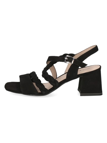 Caprice Leren haksandalen zwart