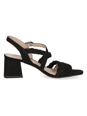 Caprice Leren haksandalen zwart