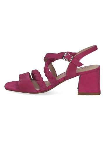 Caprice Leren haksandalen fuchsia