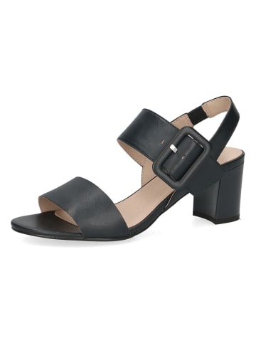 Caprice Leren haksandalen zwart