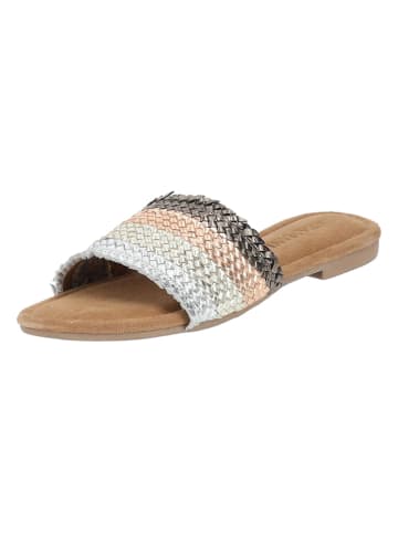 Lazamani Slippers zilverkleurig/roségoudkleurig
