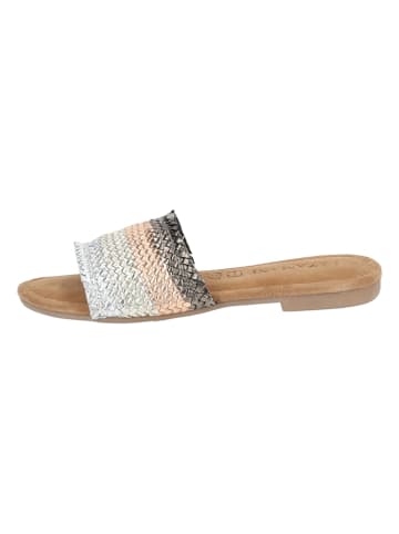 Lazamani Slippers zilverkleurig/roségoudkleurig