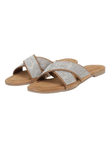 Lazamani Slippers zilverkleurig