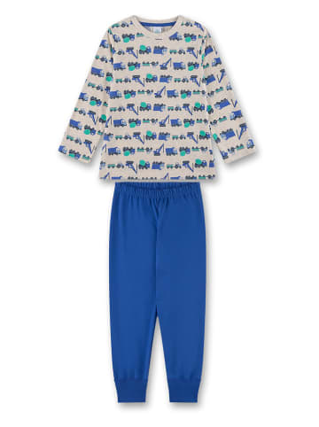 Sanetta Pyjama in Grau/ Blau