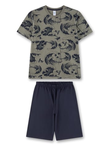 Sanetta Pyjama in Khaki/ Dunkelblau