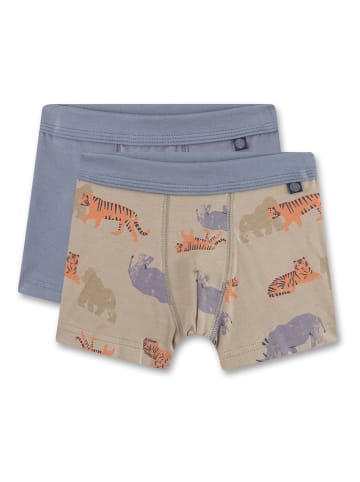 Sanetta 2er-Set: Boxershorts in Blau/ Hellbraun