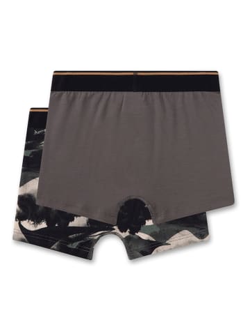 Sanetta 2er-Set: Boxershorts in Grau/ Beige/ Schwarz