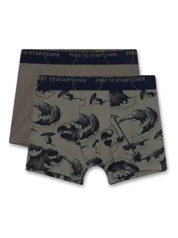 Sanetta 2er-Set: Boxershorts in Khaki/ Dunkelblau