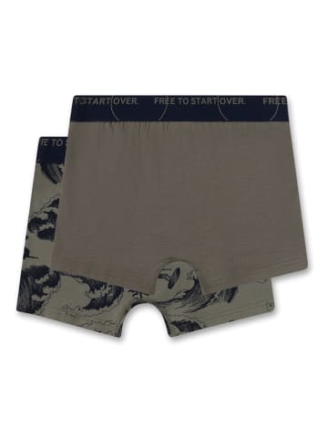 Sanetta 2er-Set: Boxershorts in Khaki/ Dunkelblau