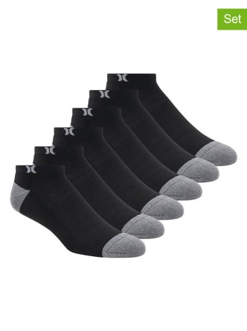 Hurley 6er-Set: Sportsocken in Schwarz