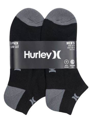 Hurley 6er-Set: Sportsocken in Schwarz