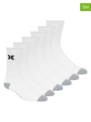 Hurley 6er-Set: Sportsocken in Weiß